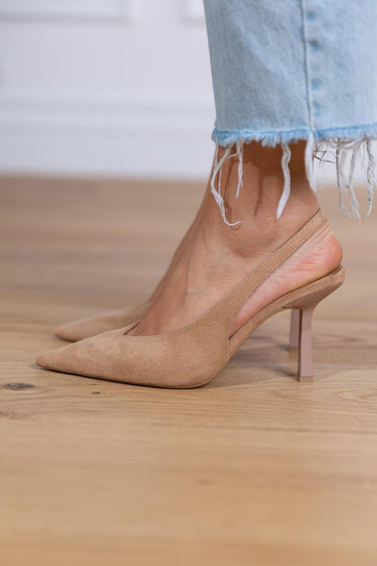 12 Marlena™ | Zapatos de tacón nude tipo slingback