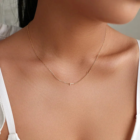 Collana personale con iniziali di lato
