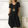 Vestito Elegante In Cotone Con Copertura Pancia
