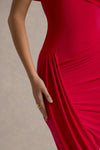 Taylor - Abito Maxi Asimmetrico con Cappotto