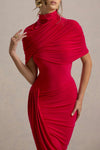 Taylor - Abito Maxi Asimmetrico con Mantella