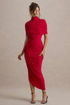 Taylor - Abito Maxi Asimmetrico con Cappotto