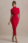 Taylor - Abito Maxi Asimmetrico con Cappotto