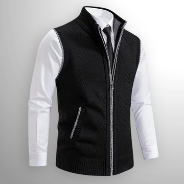 Gilet in Maglia Harrison con Zip Intera