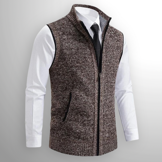 Gilet in Maglia Harrison con Zip Intera