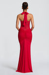ABITO LUNGO HALTER RUFFLE