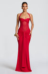 ABITO LUNGO HALTER RUFFLE