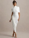 Taylor - Abito Maxi Asimmetrico con Mantella