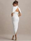 Taylor - Abito Maxi Asimmetrico con Mantella