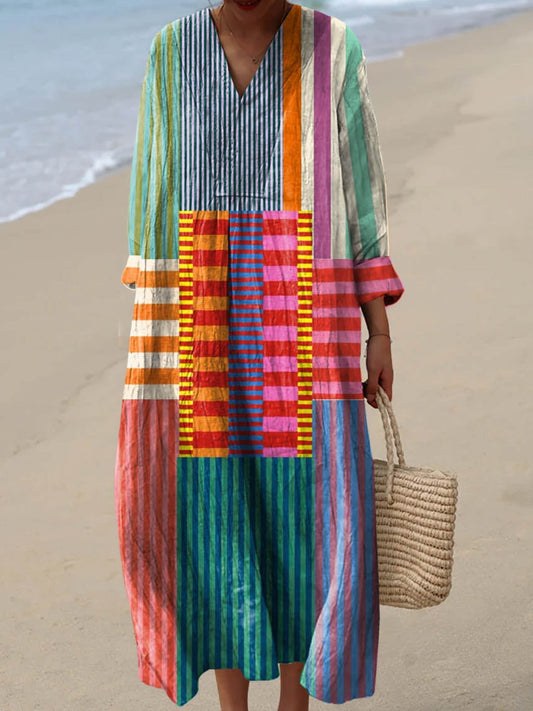 Lobke | Vestito Vintage Colorato - Edizione Limitata