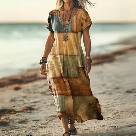 Leviana™ | Abito Boho con Stampa Floreale Elegante