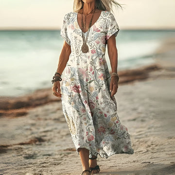 Leviana™ | Abito Boho con Stampa Floreale Elegante
