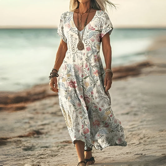 Leviana™ | Abito Boho con Stampa Floreale Elegante