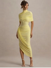 Taylor - Abito Maxi Asimmetrico con Mantella