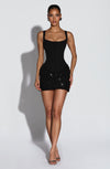 ABITO MINI CORSET CON GONNA TEXTURIZZATA